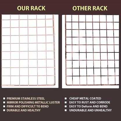 Briout Cooling Rack for Baking, Thick Wire Cookie Rack for Cooking, Oven Safe - Image 4