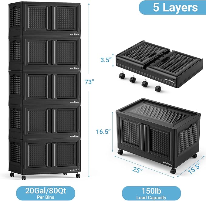 BROVIEW 500 Qt Stackable Storage Bins - Image 2