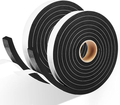 2 Rolls Weather Stripping Door Seal, 3/4'' W x 3/8'' T Foam Tape Close Cell by YIJUHOU