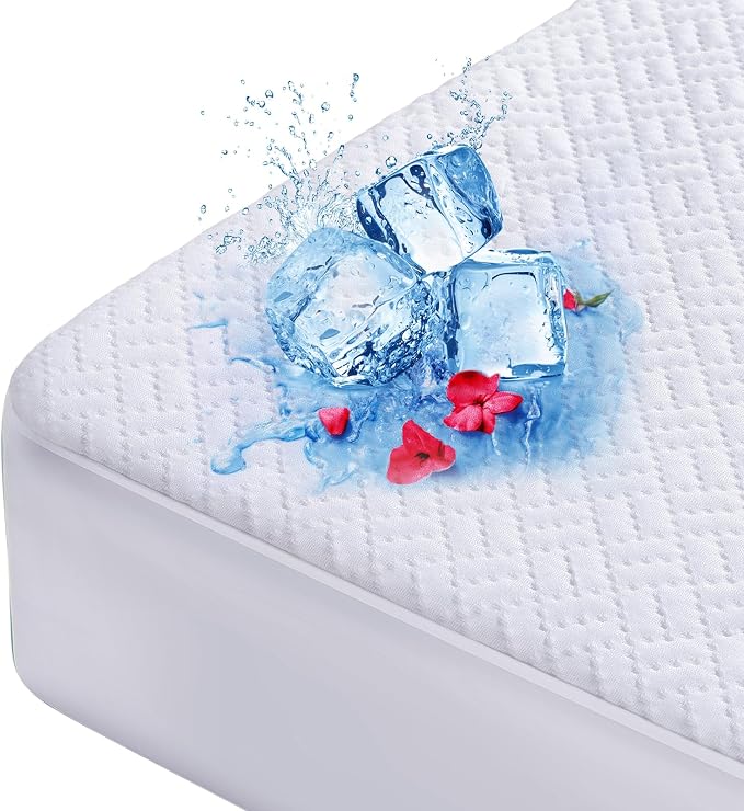 Cooling Waterproof Mattress Protector Twin XL Size, Mattress Cover 3D Air by Hanherry