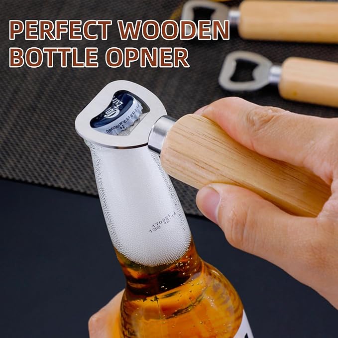 20 Pcs Wooden Bottle Opener Bulk Wooden Beer Opener Engravable DIY Bottle Opener - Image 4
