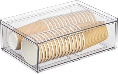 mDesign Plastic Wide Stackable Kitchen Storage Organizer Bin Containers - Image 8