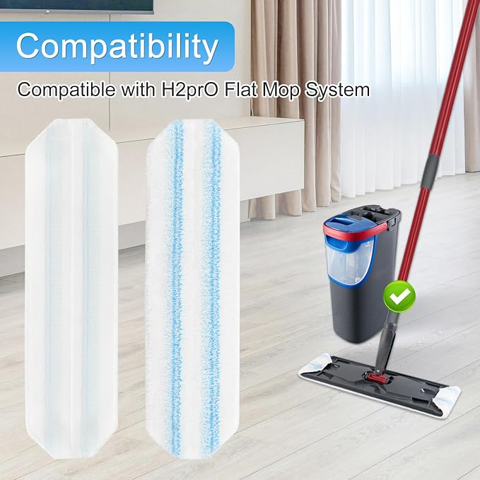 6 Pack Microfiber Replacement Mop Pads - Image 2