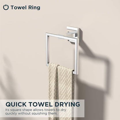 FORIOUS Toilet Paper Holder Set Wall Mount, SUS 304 Stainless Steel Pivoting - Image 5