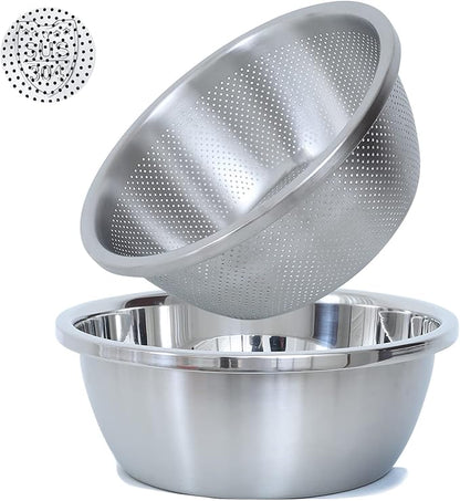 304 Stainless Steel Microporous Colander, 2.5QT Large Capacity by Paoli