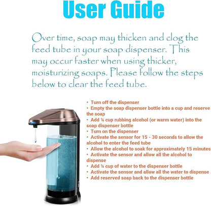 Secura 17oz Automatic Liquid Soap Dispenser, Touchless Battery Operated Hand - Image 3