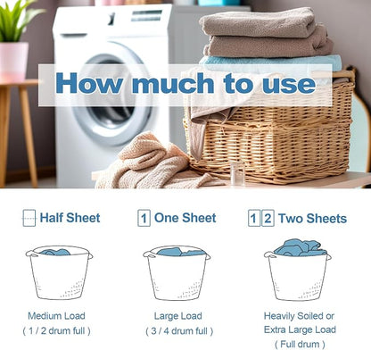 Laundry Detergent Sheet, Eco-Friendly & Hypoallergenic Wash Strips, Natural - Image 2