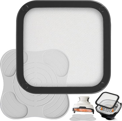 2Pcs Silicone Heat Resistant Mat & Splatter Shield, Foldable Silicone Mat and by MVRPOWER