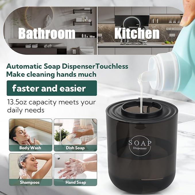 2 Pack Automatic Soap Dispenser, Touchless Automatic Foaming Soap Dispenser - Image 6