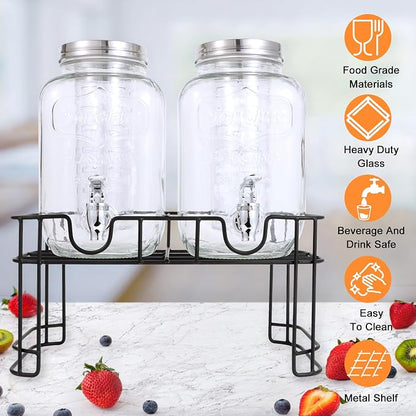 1 Gallon Glass Drink Dispensers - Image 3