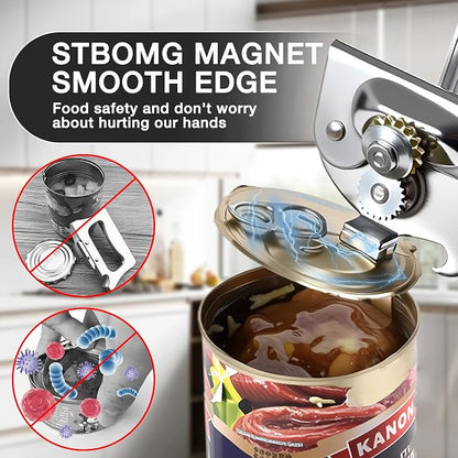 Commercial Can Opener with Magnet, Crank Can Opener Manual Heavy Duty with - Image 5