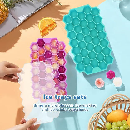 Azyh Ice Cube Trays for Freezer, 3 Pack Ice Cube Tray - Image 2