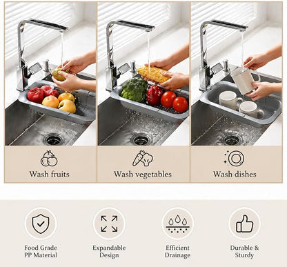 Expandable Over Sink Strainer for Kitchen Sink, Adjustable Sink Colander Basket - Image 4