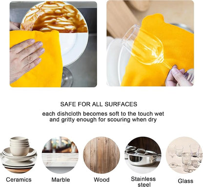kimteny 13x28 Inches Kitchen Cloth Dish Towels, 400 GSM Premium Dishcloths - Image 3
