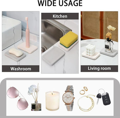 Diatomite Soap Dish for Kitchen Organizer, Quick Dry Sink Caddy Holder for - Image 6