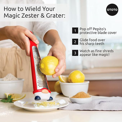 OTOTO Grater - Stainless Steel, BPA Free, Dishwasher Safe, Fun Kitchen Gadget - Image 8