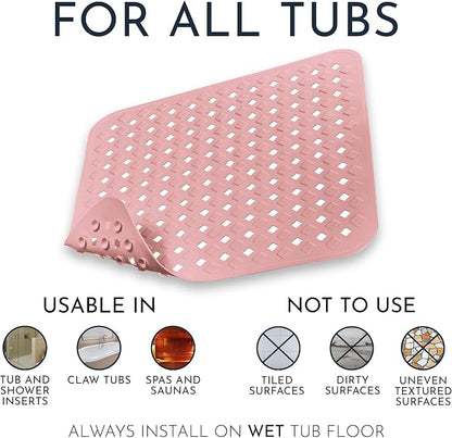 Homerella Anti Slip Shower Mat | Anti Mold Non Slip Bathtub Mat - Image 2