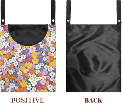 2 Pcs Pin Bag, Hippie Flower Print Hanging Bag - Image 7