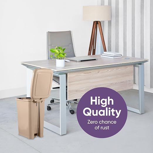 Superio 2.5 Gal Slim Step On Pedal Plastic Trash Can, Waste Bin - Image 9