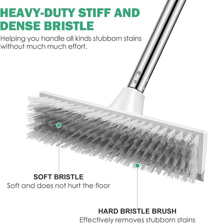 SetSail Floor Scrub Brush with 51-Inch Long Adjustable Handle 2 in 1 Scrape - Image 3