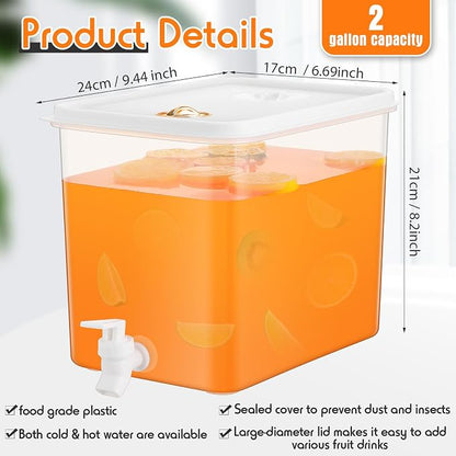 Domensi 2 Pack 2 Gallon Drink Dispenser - Image 2