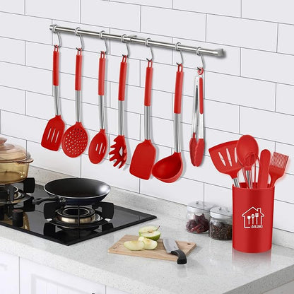 Silicone Cooking Utensil Set, Kitchen Utensils 26 Pcs Set, Non-stick Heat - Image 7