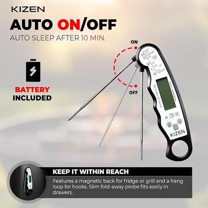 KIZEN Instant Read Meat Thermometer Digital - Image 5