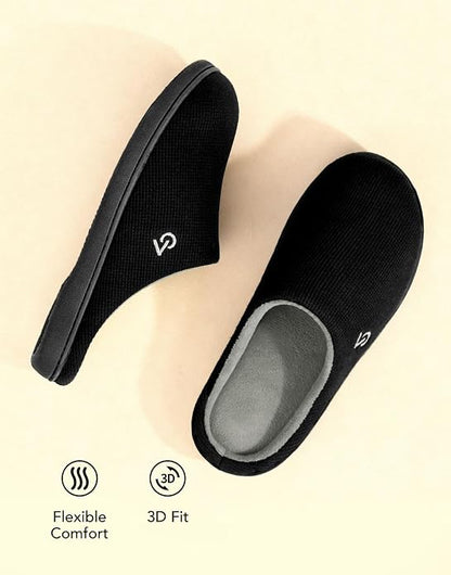 VeraCosy Men's Two-Tone Memory Foam House Slippers Indoor Outdoor Durable - Image 5