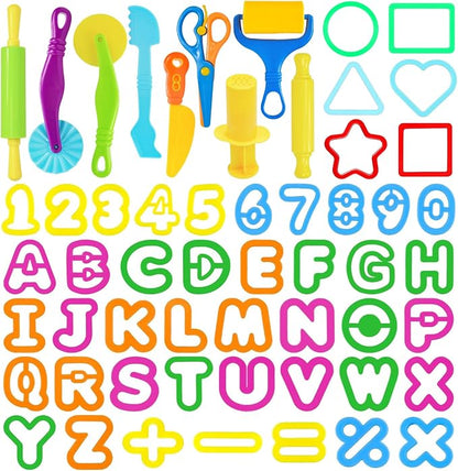 LCY WEDSHI Dough Tool Set, Dough Accessories Includes Alphabet Numbers Shapes by LCYWEDSHI