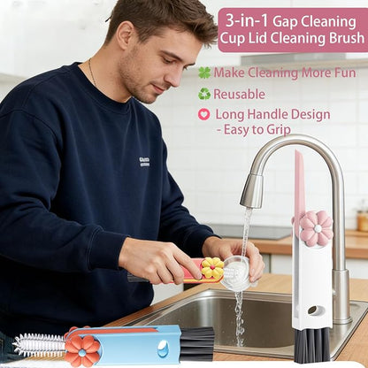 Cup Lid Gap Cleaning Brush, 3 in 1 Cup Lid Brush, Home Kitchen Crevice Brush - Image 6