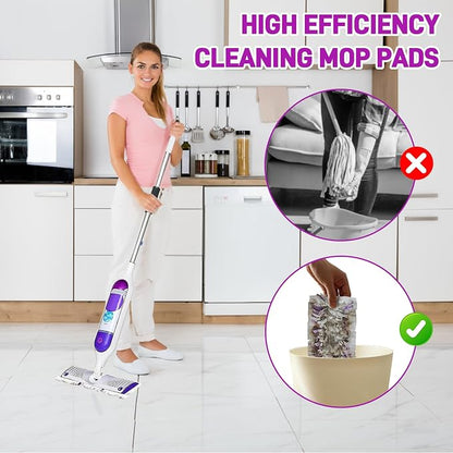 20-Pack Disposable Microfiber Power Mop Pad Refills Compatible - Image 8