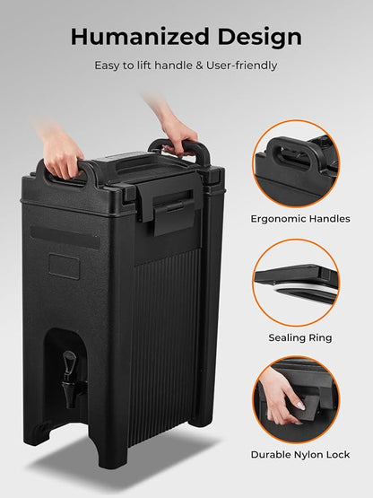 Insulated Beverage Dispenser 5 Gal, Commercial Hot/Cold Drink Dispenser - Image 4