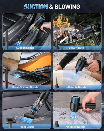 EYYA Handheld Car Vacuum Cleaner Cordless, 15000PA High Power Vacuum & Air - Image 4