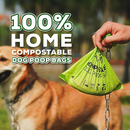 ANECO 100% Certified Home Compostable Dog Poop Bags, Large Poop Bags - Image 2