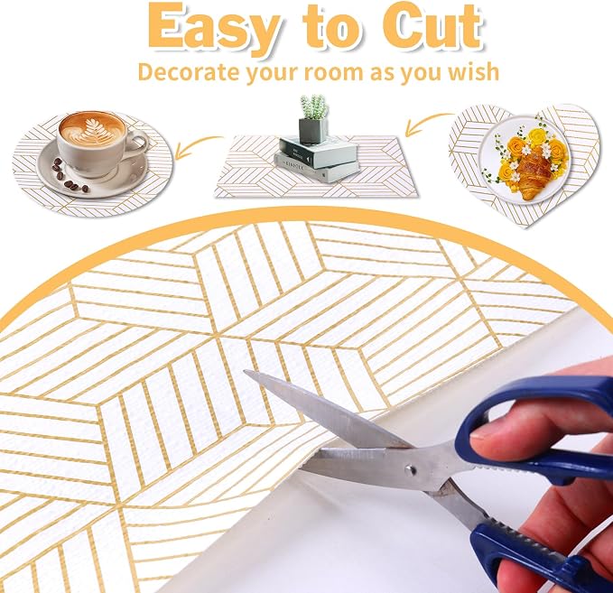 Shelf Liners for Kitchen Cabinets Non Adhesive Shelf Liner Paper Non-Slip - Image 6