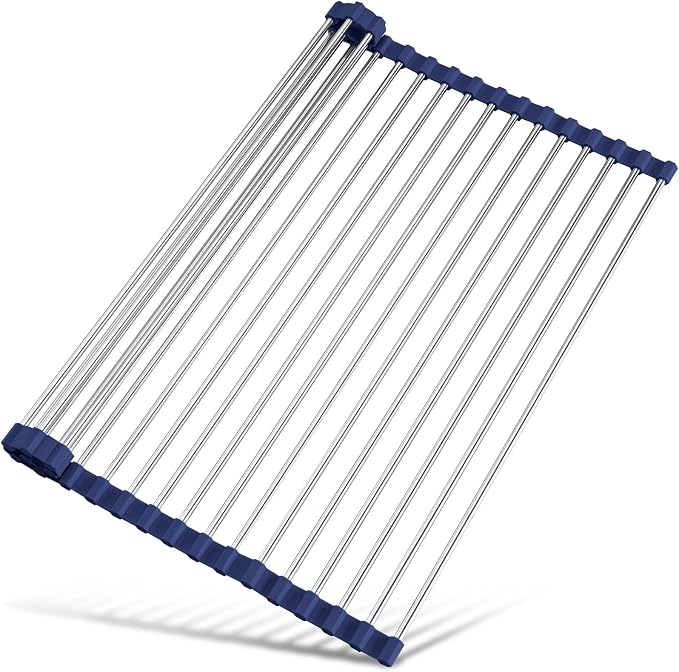 Tomorotec 17.7" x 15.5" Roll Up Dish Drying Rack Over Sink Drying Rack Sink by Tomorotec