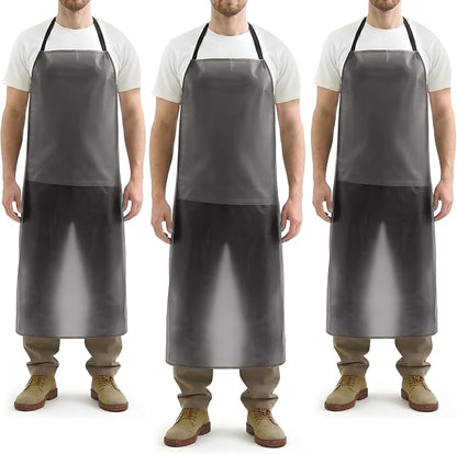 Hercicy 3 Pcs Heavy Duty Waterproof Aprons 47" PVC Vinyl Aprons Transparent by Hercicy