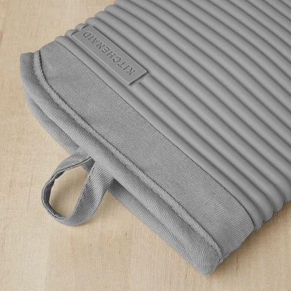 KITCHENAID Ribbed Soft Silicone Oven Mitt 2-Pack Set - Image 2