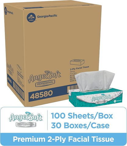 Georgia-Pacific Angel Soft Professional Series 2-Ply Facial Tissue, 100 Sheets - Image 2