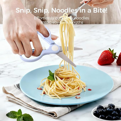 Premium Stainless Steel Portable Baby Food Safety Scissors, Detachable Feeding - Image 2