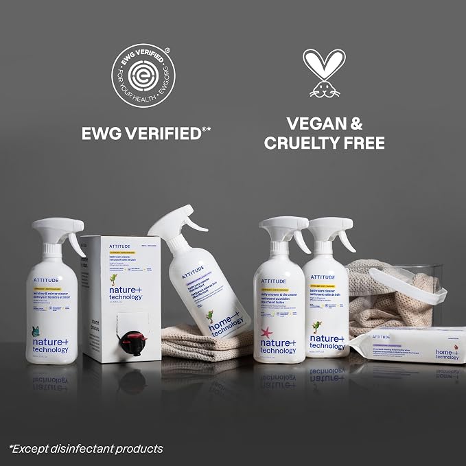 ATTITUDE Bathroom Cleaner Spray, EWG Verified, Plant-Based & Vegan, Safe - Image 6