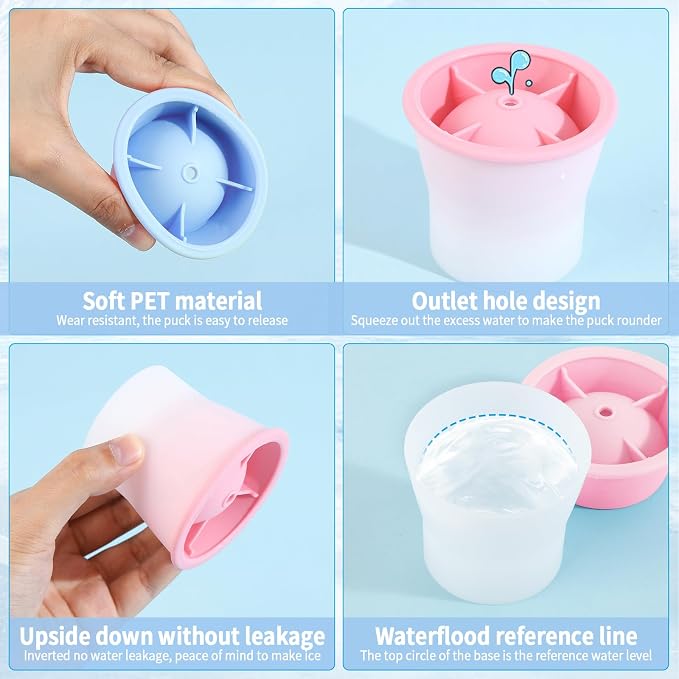Ice Molds 4 PCS, Silicone Sphere Ice Mold Maker, Stackable Easy Release Circle - Image 4