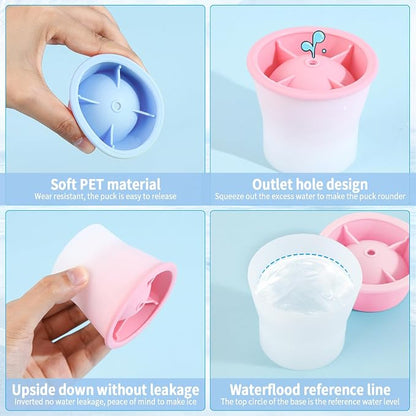 Ice Molds 4 PCS, Silicone Sphere Ice Mold Maker, Stackable Easy Release Circle - Image 4
