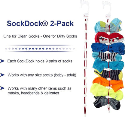 Sock Laundry Solution for Washing Drying & Storing Socks in Pairs, Clip & Hold - Image 6