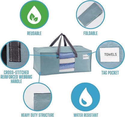 VENO 8 Pack Moving Bags for College, Heavy-Duty Storage Totes, Moving Boxes and - Image 7