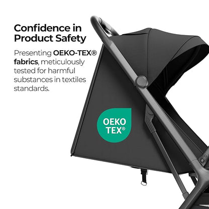 MAMA & BABY Packa Compact Travel Stroller – Lightweight, One-Hand Auto Folding, Portable & Lie-Flat Baby Stroller, Newborns and Toddlers Stroller with UPF 50+ Canopy & Mesh Ventilation