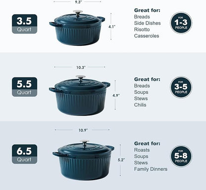 SENSARTE Enameled Cast Iron Dutch Oven Pot - Image 9