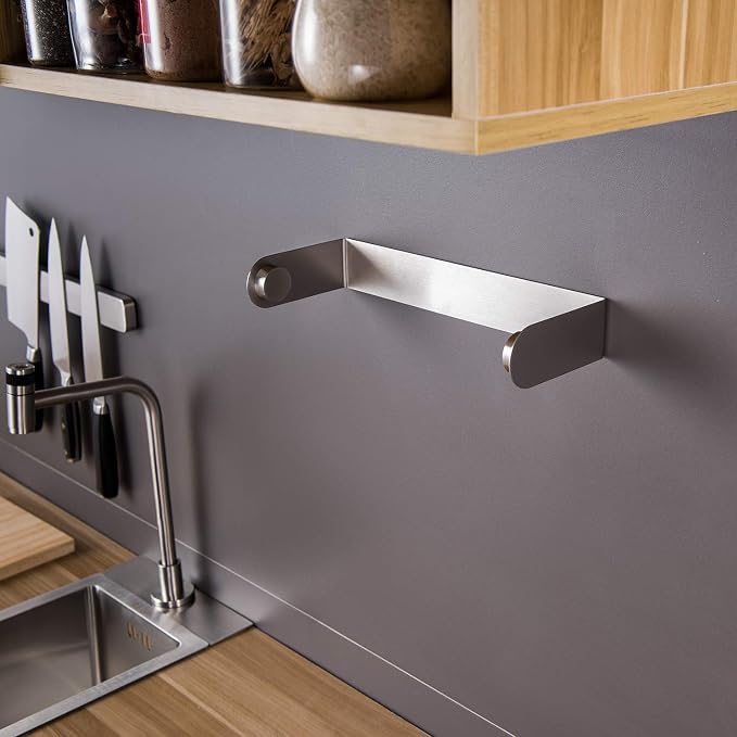 ZUNTO Paper Towel Holder Under Cabinet Self Adhesive Paper Towel Rack, - Image 6