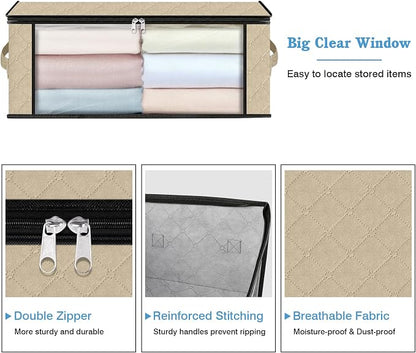 HomeHacks Storage 8-Pack Clothes Organizer Storage Bags Foldable Storage Box - Image 4