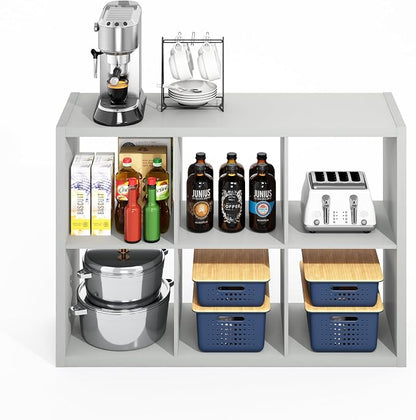 Furinno HERMITE Kitchen Island, 6-Cube Coffee Bar, Extra Thick Kitchen Storage - Image 5